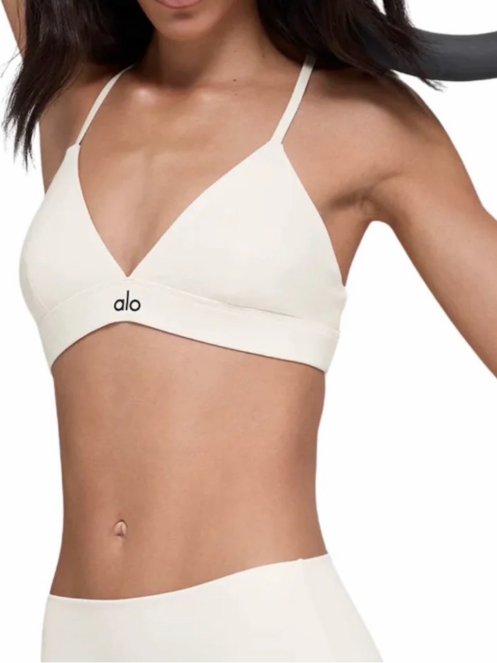ALO Yoga Cream Minimal Triangle Bralette